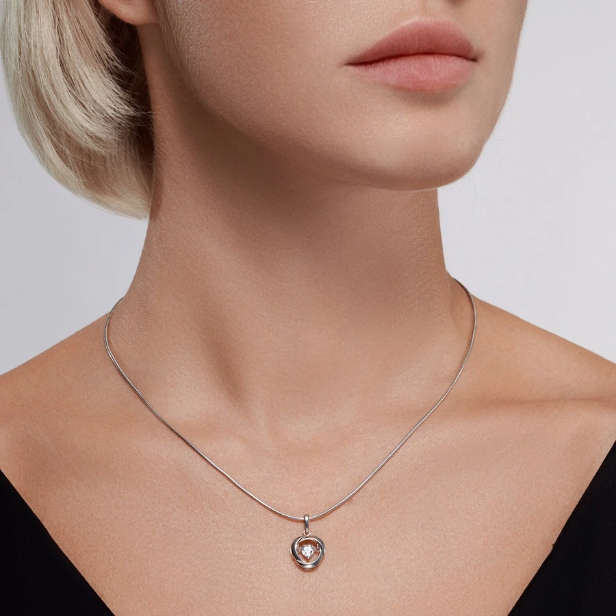 Подвеска из серебра с фианитом SWAROVSKI