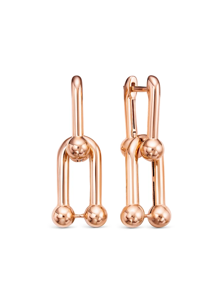 Серьги из красного золота