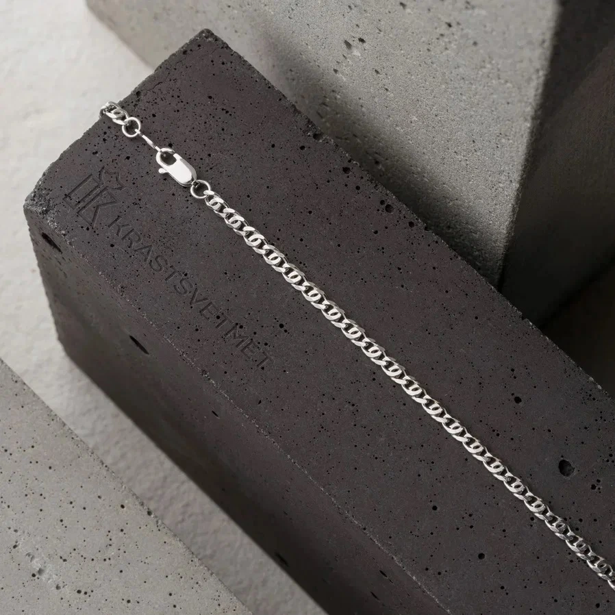 Цепь из серебра 925, плетение «Птичий глаз»