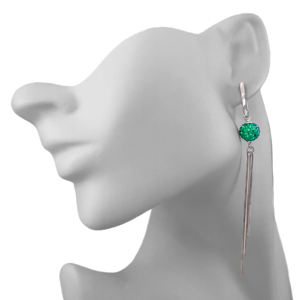 Серьги из серебра с кристаллами Swarovski