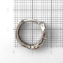 Серьги конго из серебра с цирконом и эмалью