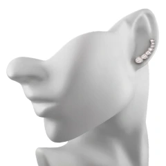 Серьги из серебра с фианитами