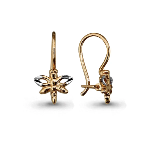 Серьги из красного золота 585 пробы