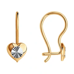 Серьги из красного золота 585 пробы