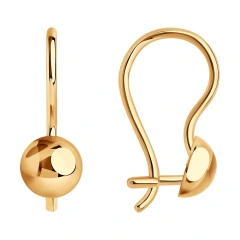 Серьги из красного золота 585 пробы
