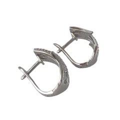 Серьги из серебра с фианитами