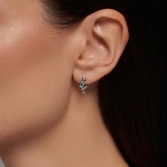 Серьги из красного золота с топазами