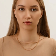 Цепь из красного золота 585, плетение «Якорь»