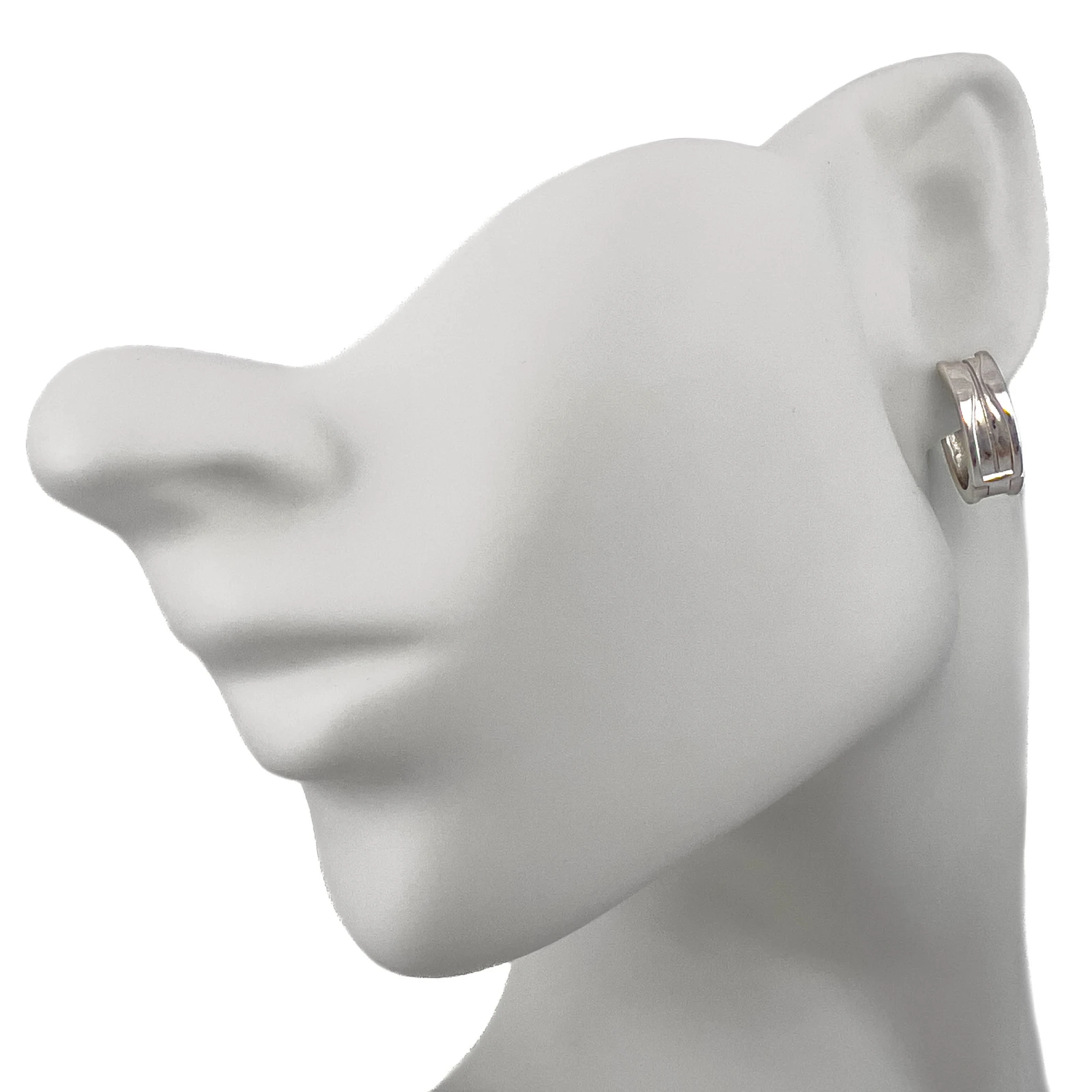 Серьги конго из серебра