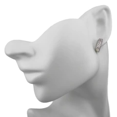 Серьги из серебра с фианитами