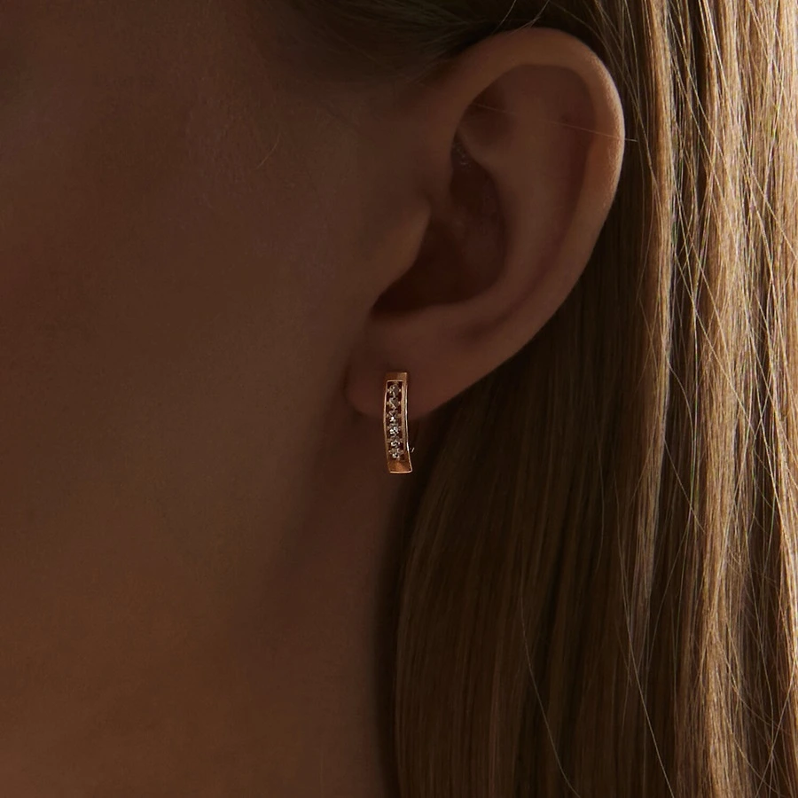 Серьги из красного золота