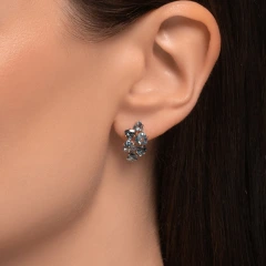 Серьги из красного золота с топазами