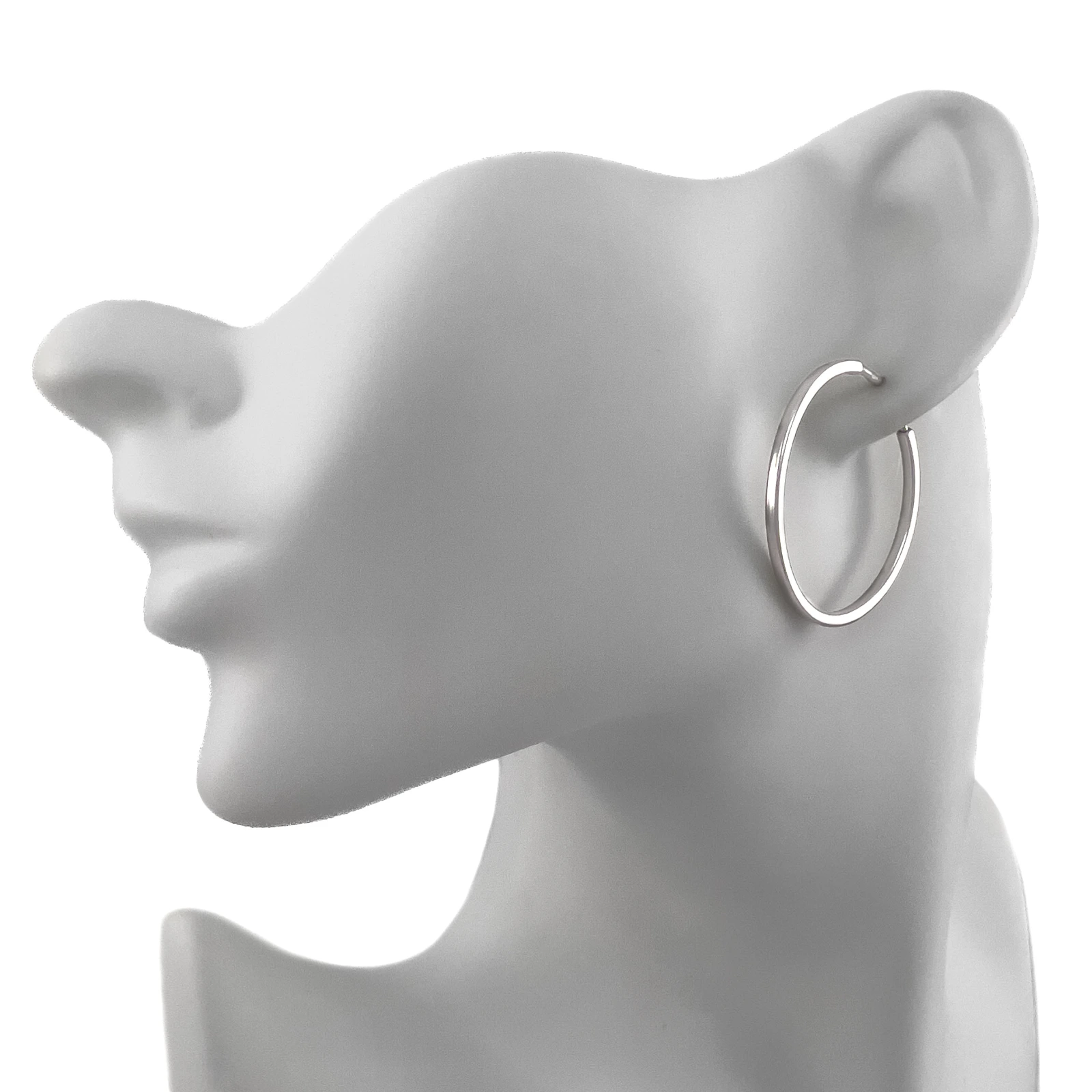 Серьги конго из серебра
