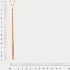 Колье из красного золота 585, плетение «Сингапур»