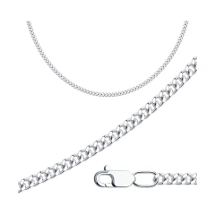 Цепь из серебра 925, плетение «Панцирь»