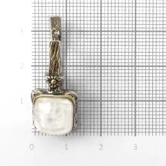 Серьги из серебра с лунным камнем