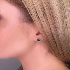 Серьги из серебра с агатами