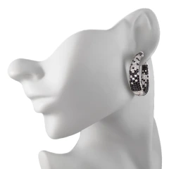 Серьги из серебра с цирконом