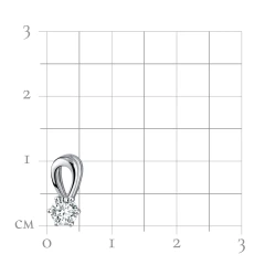 Подвеска из серебра с фианитом