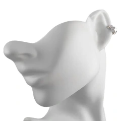 Серьга кафф из серебра