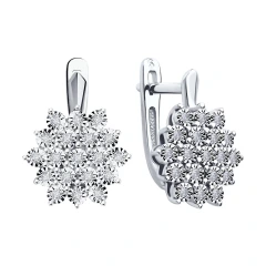 Серьги из белого золота с бриллиантами