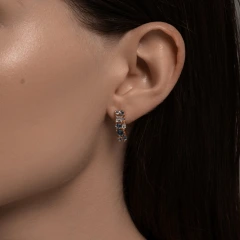 Серьги из красного золота с топазами