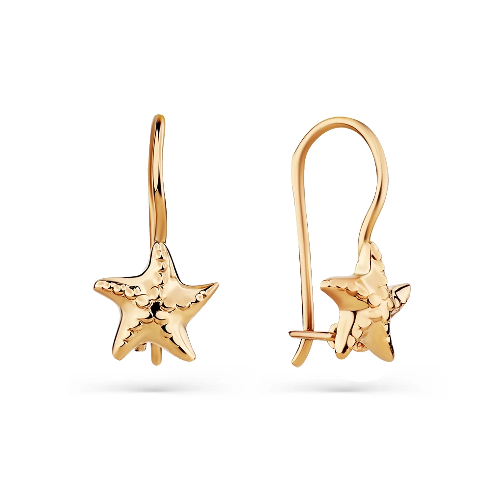 Серьги из красного золота 585 пробы
