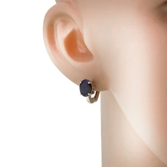 Серьги из серебра с корундами
