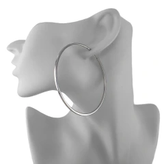 Серьги конго из серебра