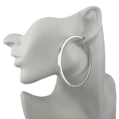 Серьги конго из серебра