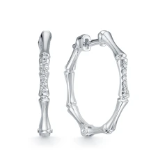 Серьги из белого золота с бриллиантами