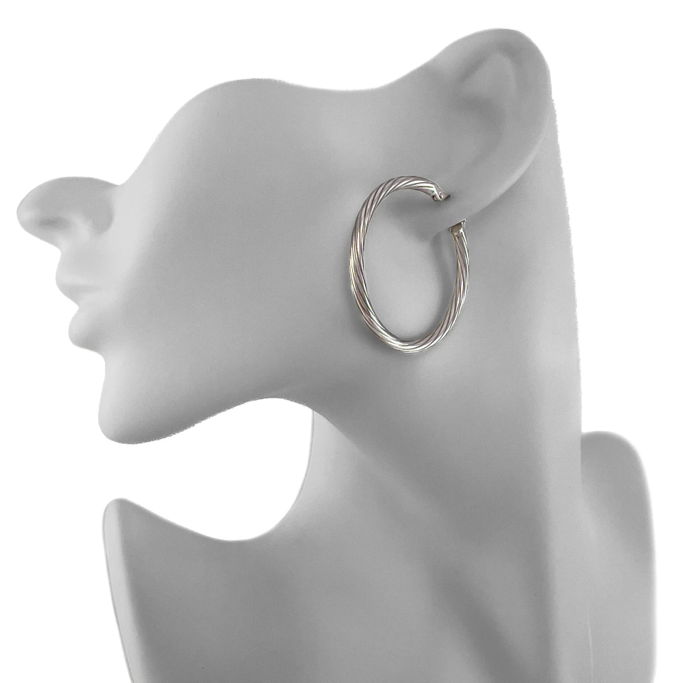 Серьги конго из серебра