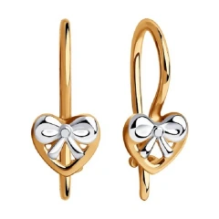 Серьги из красного золота 585 пробы