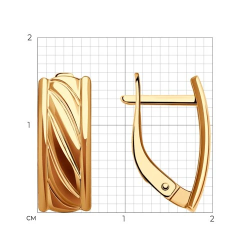 Серьги из красного золота