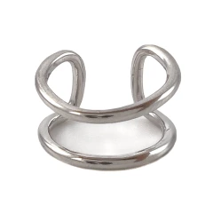 Серьга кафф из серебра