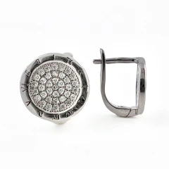 Серьги из серебра с цирконом