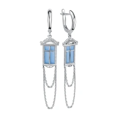 Серьги из серебра с эмалью