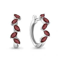 Серьги из серебра с гранатом