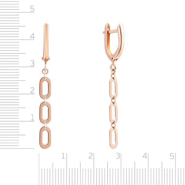 Серьги из красного золота