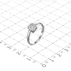 Кольцо из белого золота с бриллиантами