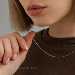 Цепь из желтого золота 585, плетение «Снейк»