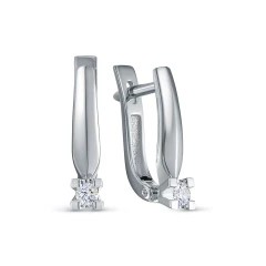 Серьги из белого золота с бриллиантами