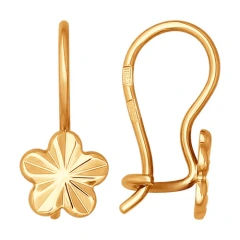 Серьги из красного золота 585 пробы
