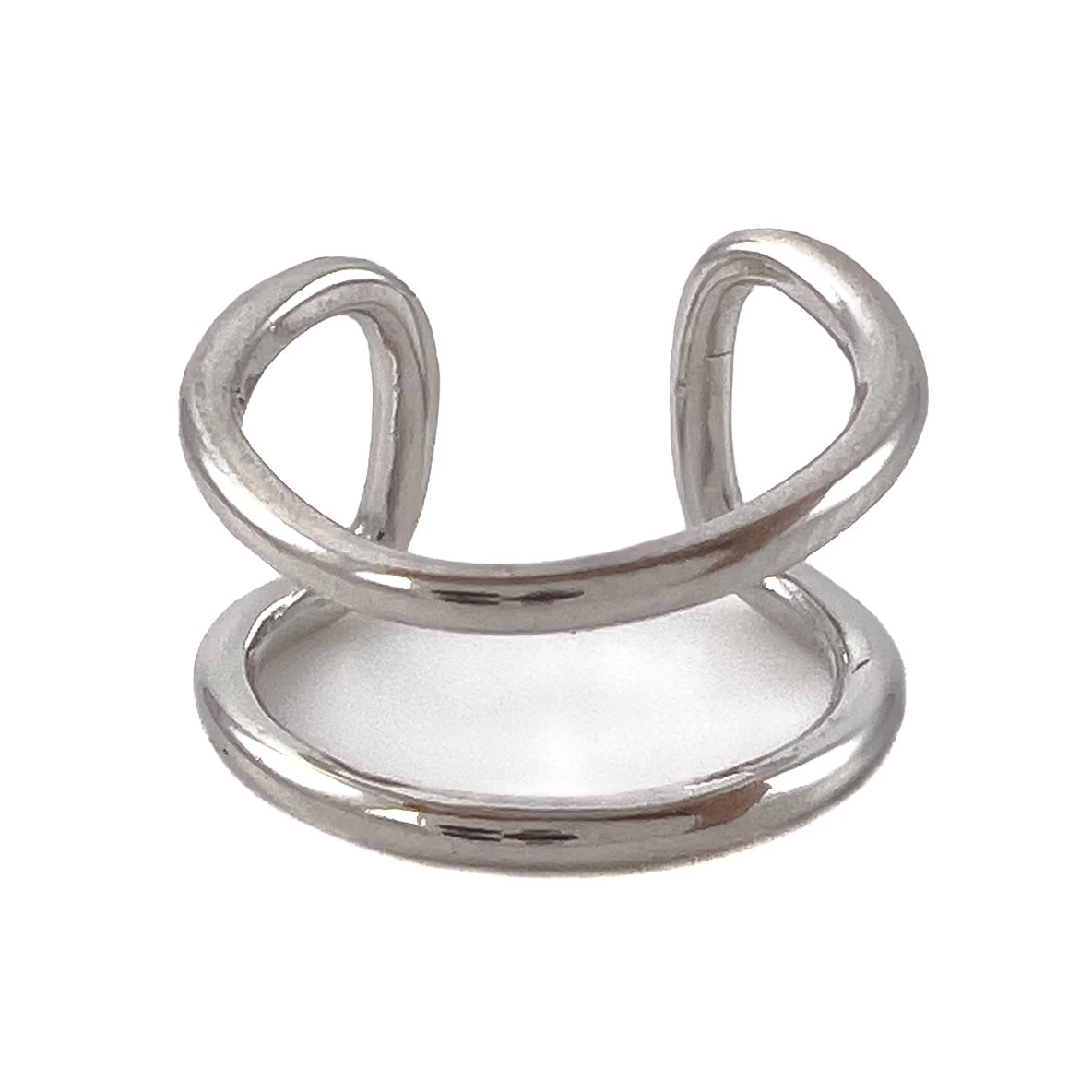 Серьга кафф из серебра