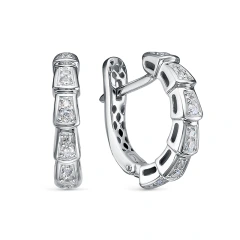 Серьги из белого золота с бриллиантами