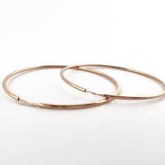 Серьги конго из красного золота