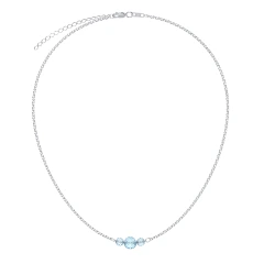 Колье из серебра с топазом