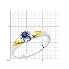 Кольцо из серебра с корундом
