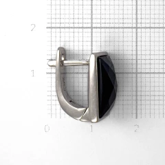Серьги из серебра с ониксом