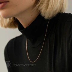 Цепь из красного золота 585, плетение «Гурмета»